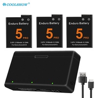Battery For Osmo Action 5 Pro Rechargeable Batteries Charger 2100mah Battery for Osmo 3 4 5 Pro Camera Photography Accessories