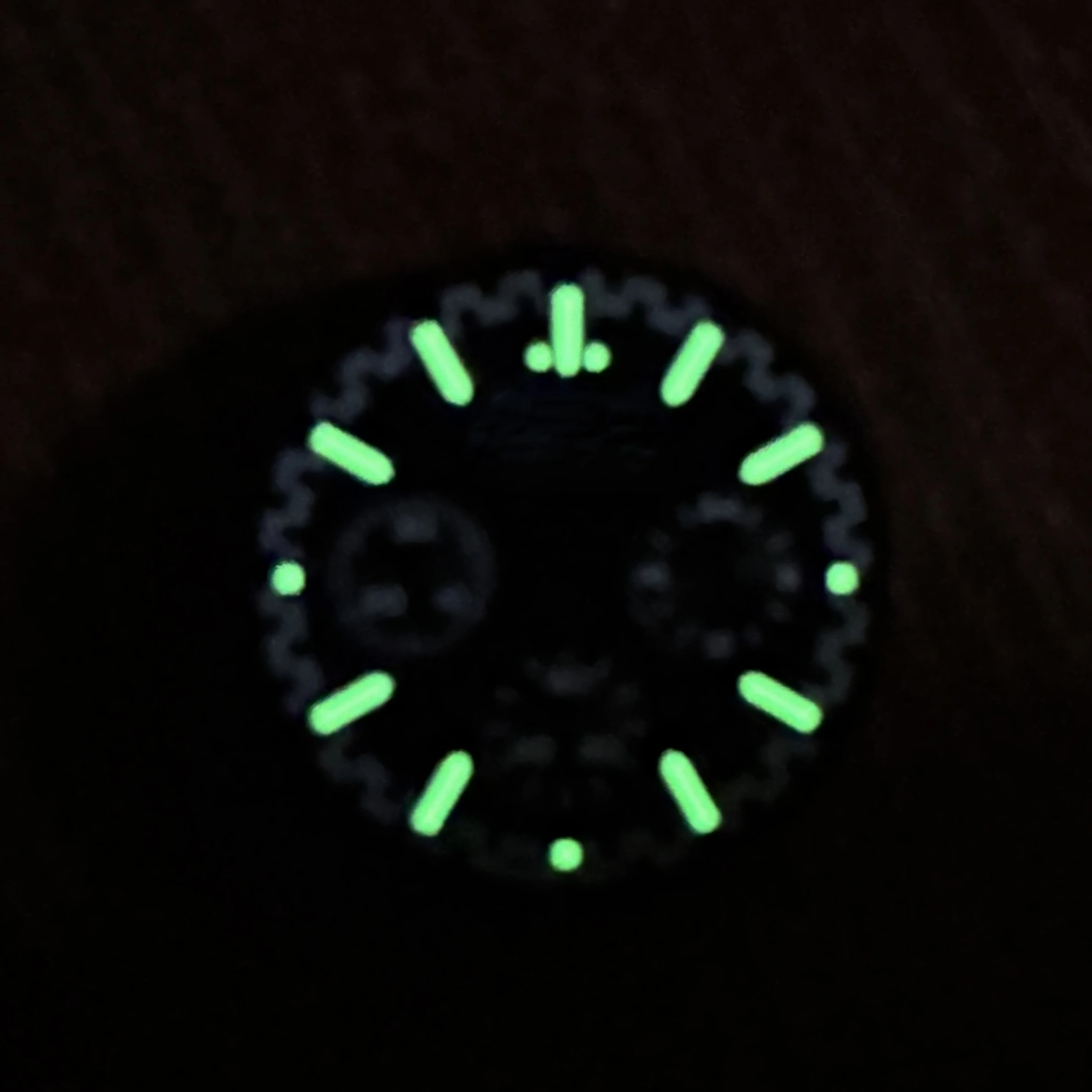 32.5 mm Panda S Logo Dial Suitable For VK63 Movement Green Luminous Mattet Quality Watch Modification Accessories