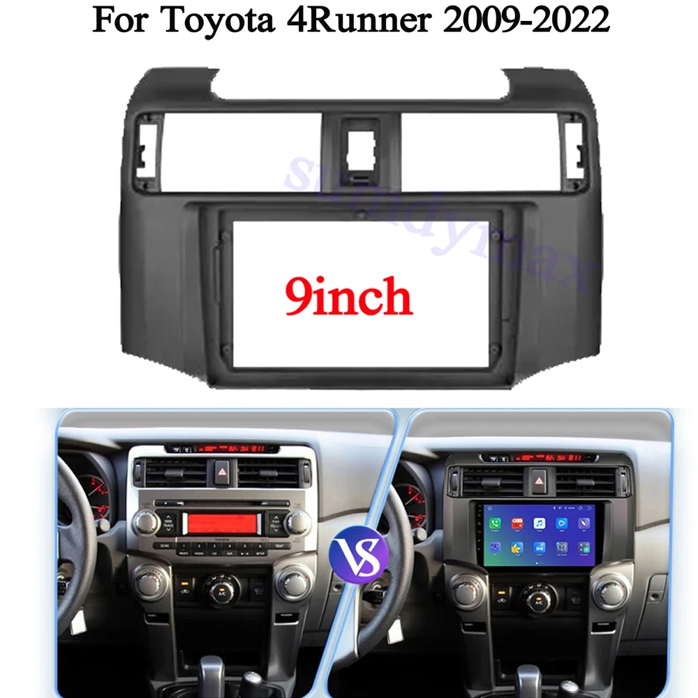 9 inch 2 din Car dvd gps Fascias Frame For Toyota 4 runner 4runner 2010-2020 Android Radio Big Screen Dask Kit Fascia Frame