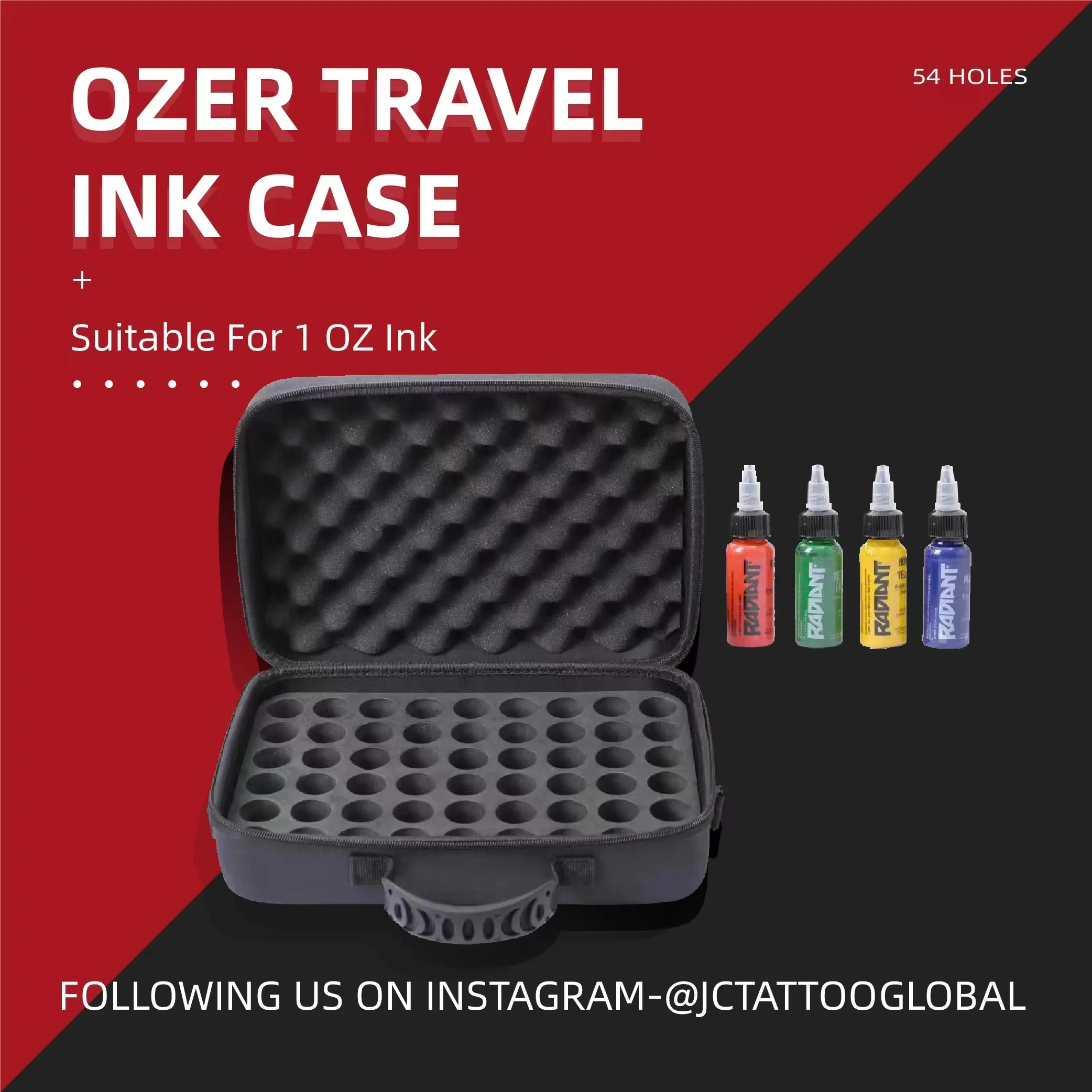 now Tattoo Ink Travel Case  Capacity Up To 54