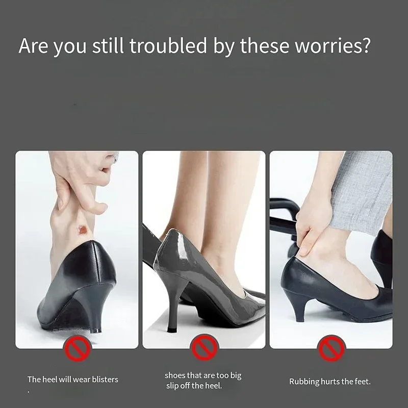 Unsichtbare Fersen-Klebepads aus Silikon für High Heels, Verdickte und Vergrößerte Massage-Partikel Selbstklebende Halbsohlen-Einlage – Detail 6