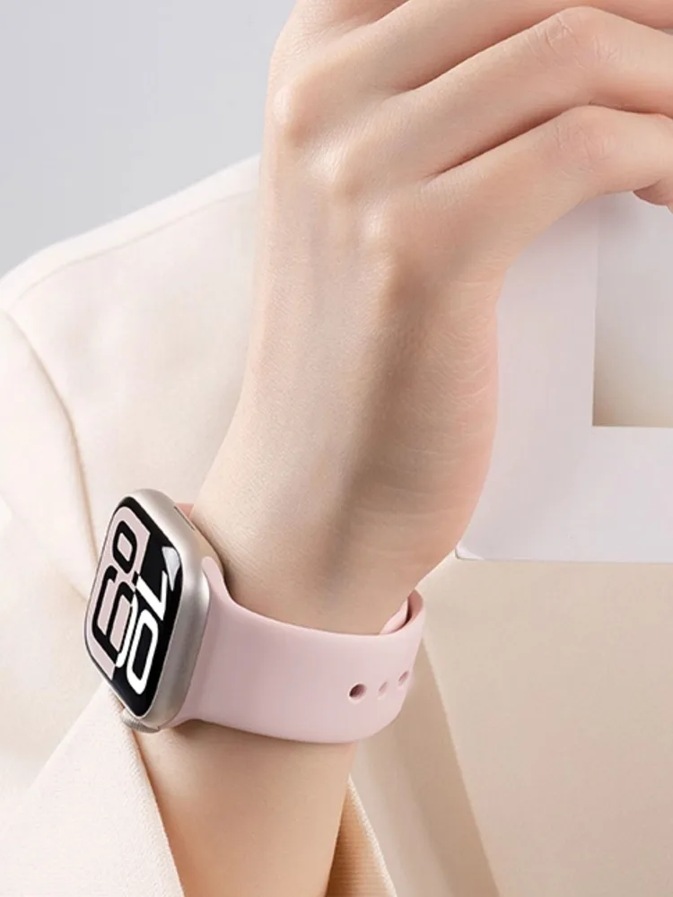 Sport Silicone For Apple Watch Ultra Band 49mm 40 44 42/38mm Soft rubber Bracelet iWatch series 11 10 9 8 7 6 SE 5 41 45mm Strap
