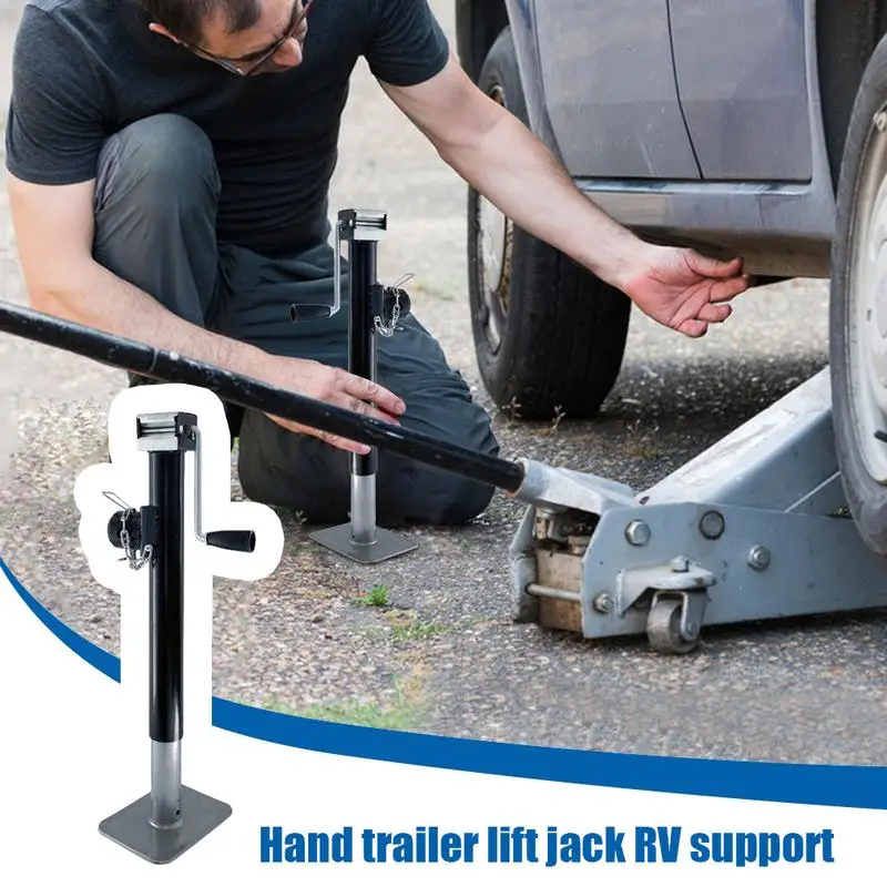 Hand Crank Trailer Jack 1763 Lbs Capacity Heavy-Duty Steel Support Jacks Steel Scissor Jacks Heavy Duty Trailer Jack Sturdy Rv