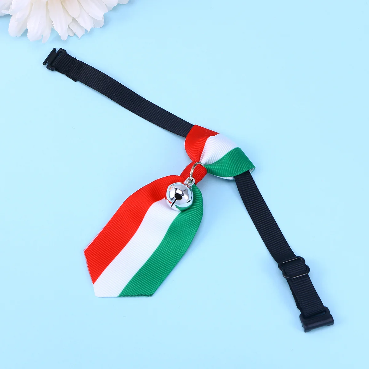 

Pet Small Dog Cat Collar Necktie Bell Adjustable Christmas Festival Party Collar Xs Red White Green Stripe Pet Supplies