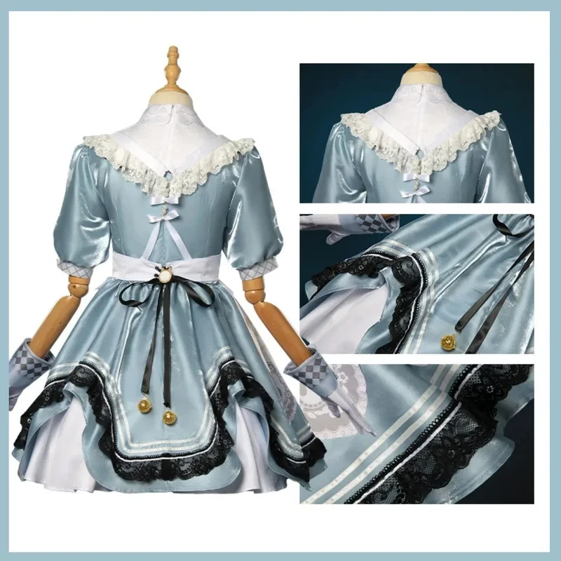 Disfraz de Cosplay de Nikki de 5;e,8v,5/XQGame Infinity, Vestido de Princesa Azul Kawaii para Fiesta de Té, Falda Lolita, Disfraz de Carnaval para Mujer
