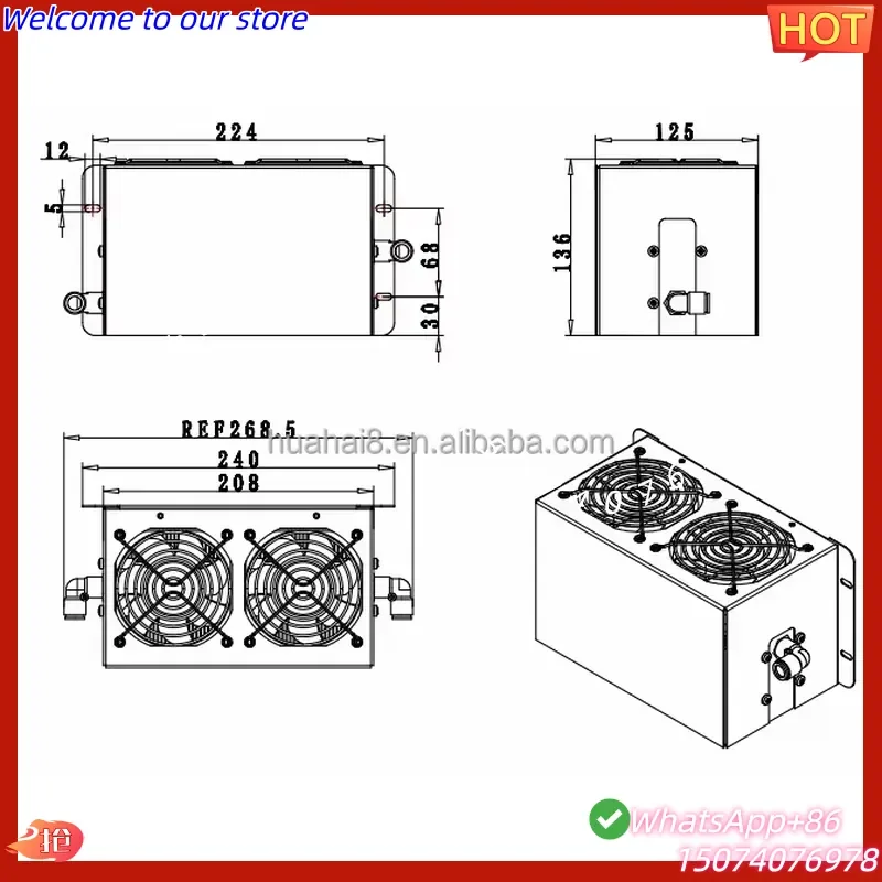 2026 Industrial Thermoelectric Heater Cooler Air Module Peltier Liquid cooled radiator fan pc chiller kit unit Water cooling