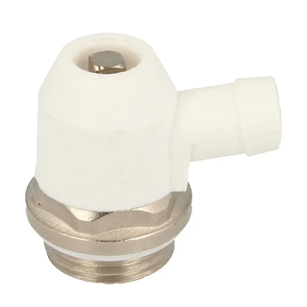 Rotatable Drain Outlet Radiator Vent Valve 2 Inch with Nickel Plated Brass Material and Self Sealing Thread for Heating Systems