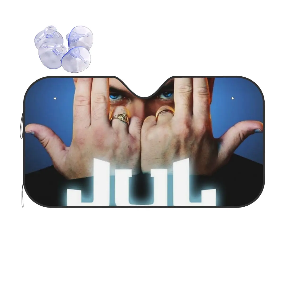 

Jul France Rapper Windshield Sunshade Personality Car Front Window Visor 76x140cm Sun Visor UV Protector