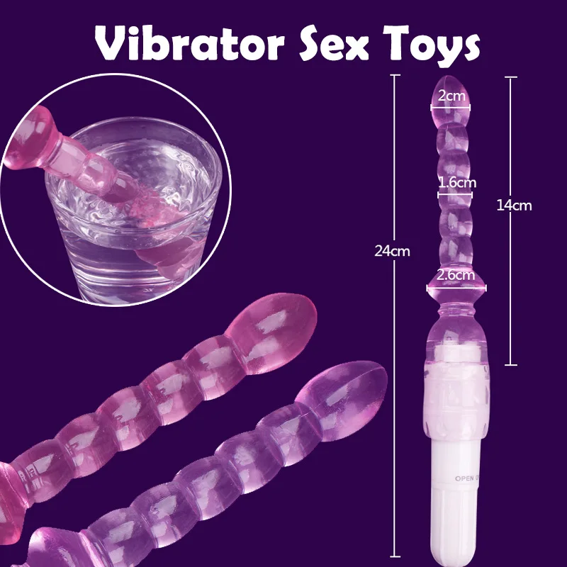 Vibrator Dildos Anal Beads Butt Plug Vibrator Sex Toys for Women Men Couples Adult Toy Jelly Vibrator Stick Vaginal Stimulator