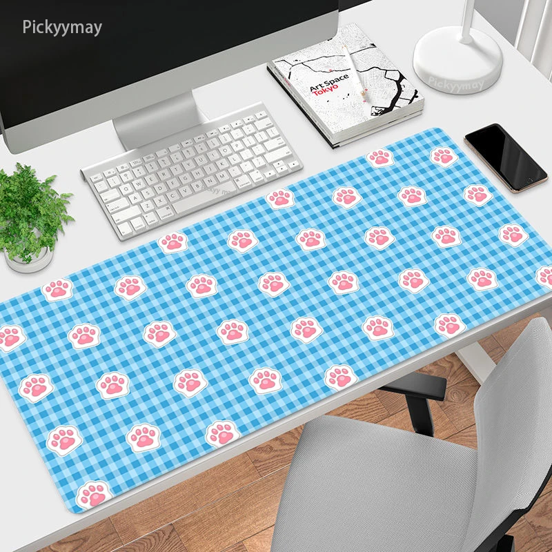 

Cute Cat Paw Mousepad Anime Office Accessories Large Mouse Pad PC AGamer Desk Mat Student Table Carpet Xxl Mouse Mats 900x400