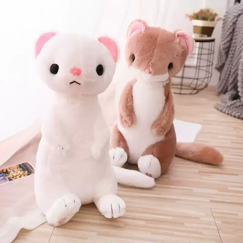 

Ferret Plush Toy Soft Stuffed Cartoon Animal Cute Ferret Dolls Bedroom Home Decoration Girls Christmas Gifts 50cm