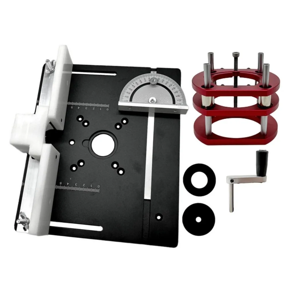 Adjustable Router Lift System Precision Fit Insert Plate Design Router Table Insert Plate Slotting Function
