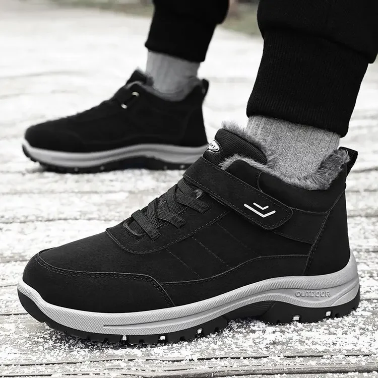 أحذية الثلوج الرجالية السوداء الأكثر مبيعًا نسخة مطورة من المطاط أحذية شتوية دافئة مقاومة للماء للرجال في الصين #2