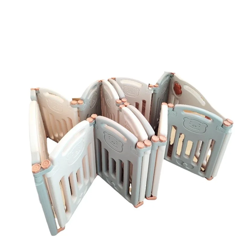 

Foldable free installation baby fence game crawling guardrail