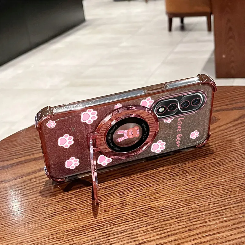 المتقدمة الماس حزام بريق وشاح الدب حامل هاتف الحال بالنسبة لهواوي الشرف 9X برو 60 70 80 90 100 200 300 برو الترا Y9s