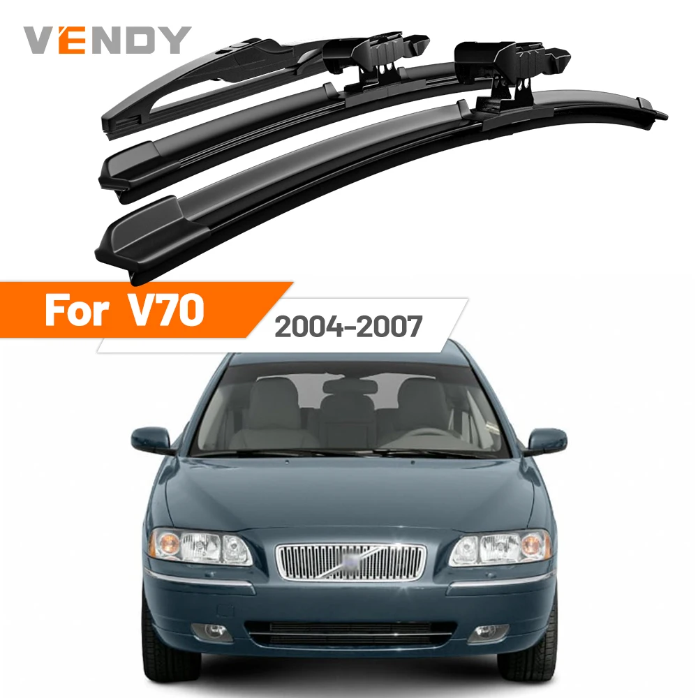 

For Volvo V70 2004-2007 2005 2006 Front & Rear Windshield Wiper Blades Windscreen Wipers Set Accessories