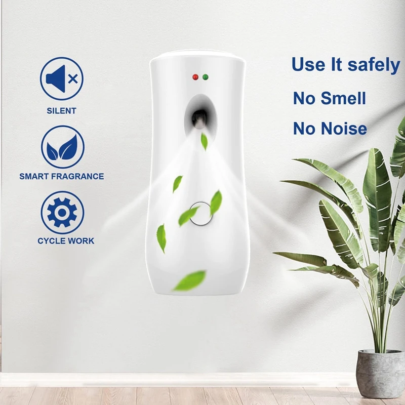 2Piece Free Standing Wall Mounted Automatic Spray Dispenser Aromatherapy Machines White
