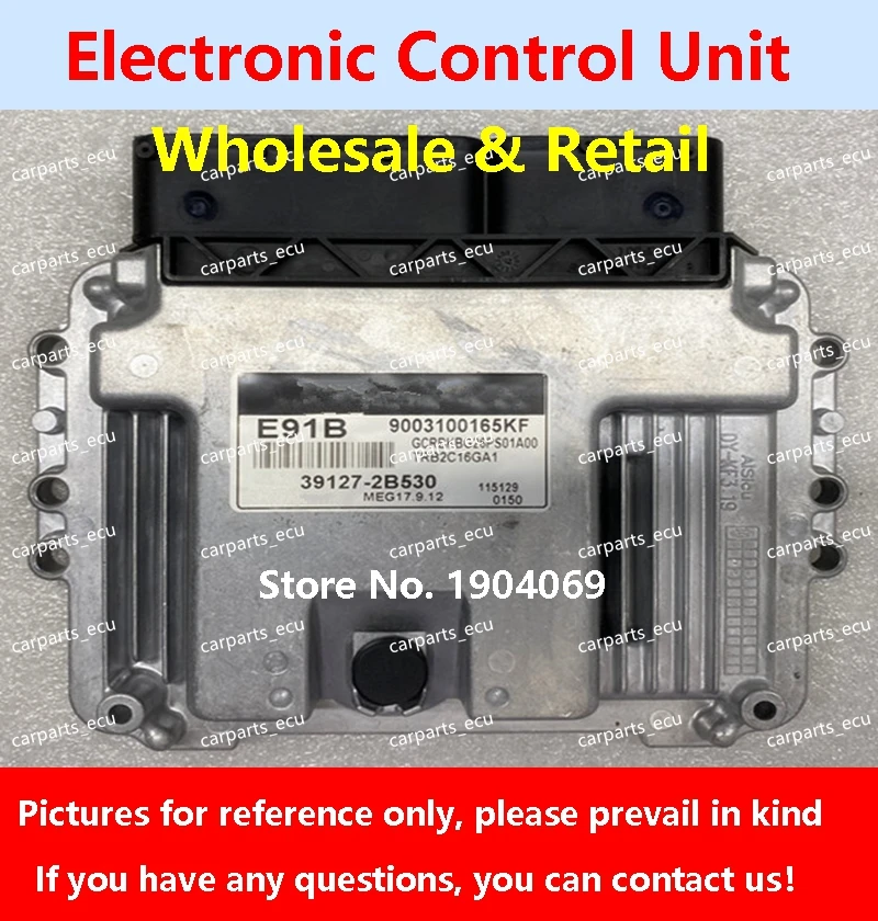 لشركة هيونداي إلنترا MEG17.9.12 لوحة كمبيوتر محرك السيارة/ECU/39127-2B530 E91B/39127-2B243 M03B/39199-2B002 JC3/39134-2B691 525
