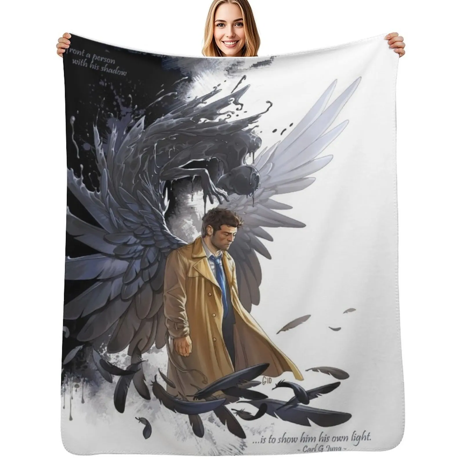 The Shadow Throw Blanket Outdoor Soft Blanket for Picnic Beach Camping