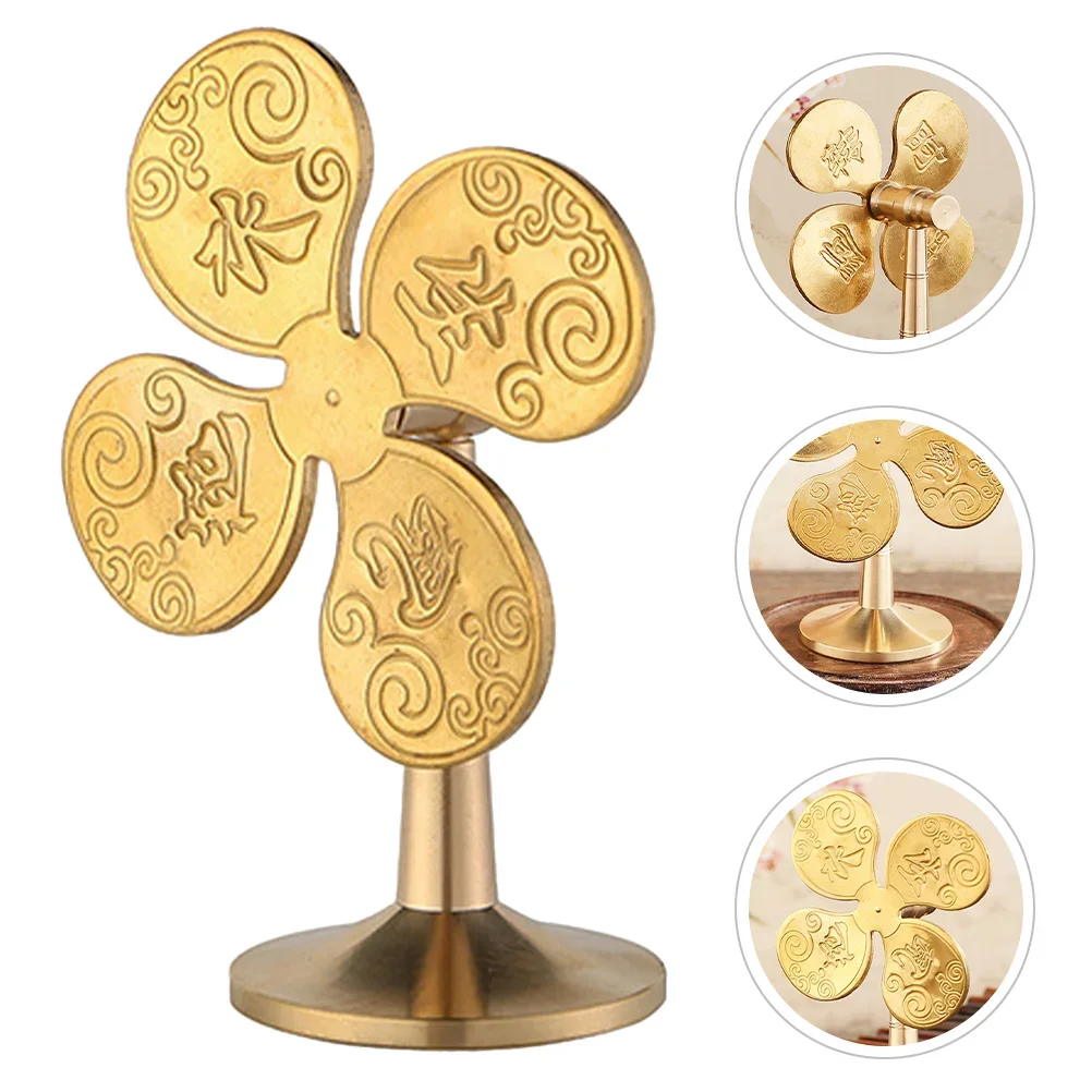 

New models Good Luck Comes Rotating Windmill Creative Desktop Pendant Decorative Brass Fingertip Rotating Small Ornaments