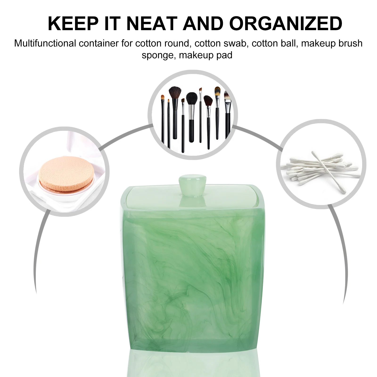 

Premium Cotton Pad Storage Box Large Capacity Desktop Organizer for Nail Art Supplies Jewelry Tools Sundries Resin Makeup Cotton