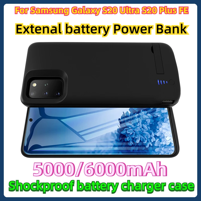 For Samsung Galaxy S20 Ultra S20 Plus FE Extenal battery Power Bank PowerBank Cover S20 Shockproof battery charger case