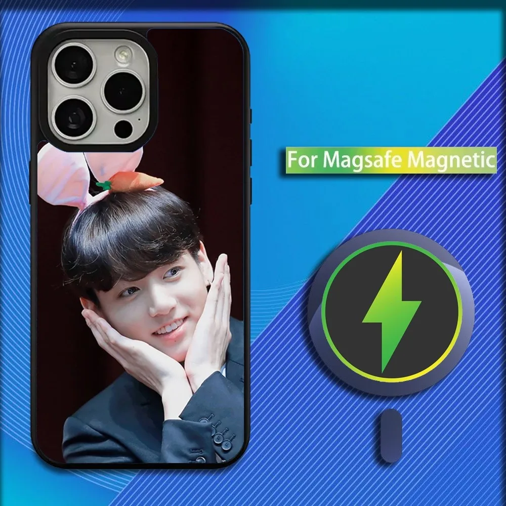 Kpop J-JungKookS-S Phone Case For iPhone 16,15,14,13,12,11,Plus,Pro,Max,Mini Magsafe Magnetic Wireless Charging