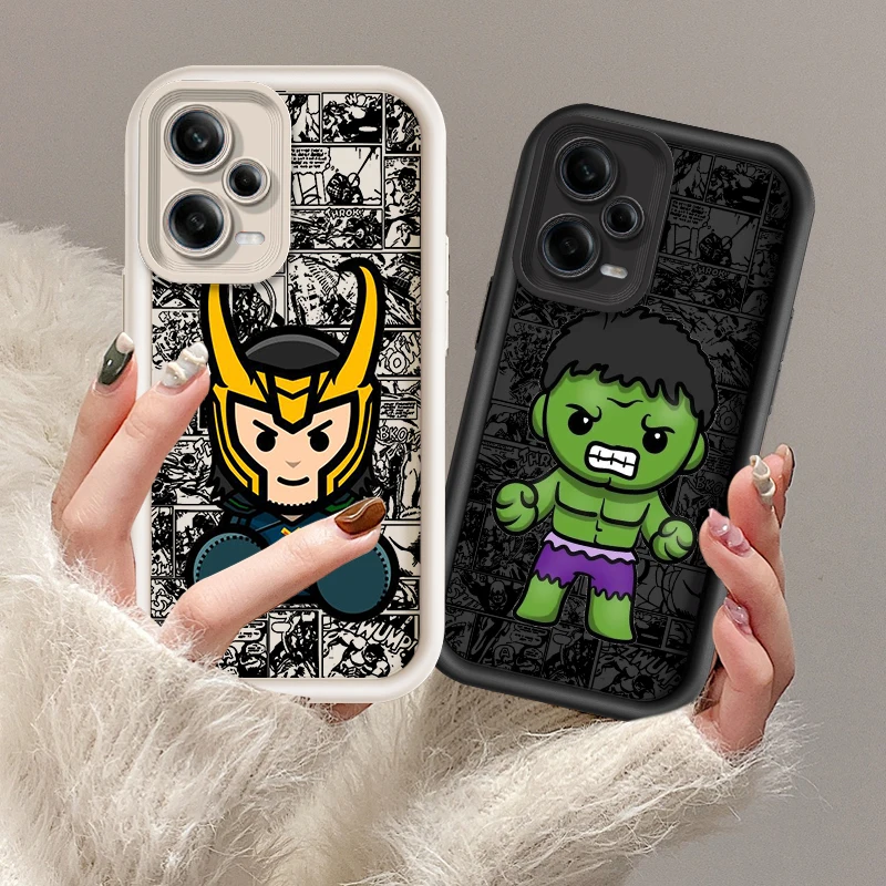 

Loki Hulk Avengers Cute For Redmi K50 K40 K30 K20 12C 10C 9C 9AT 9A Ultra Pro Prime Eye Ladder Phone Case