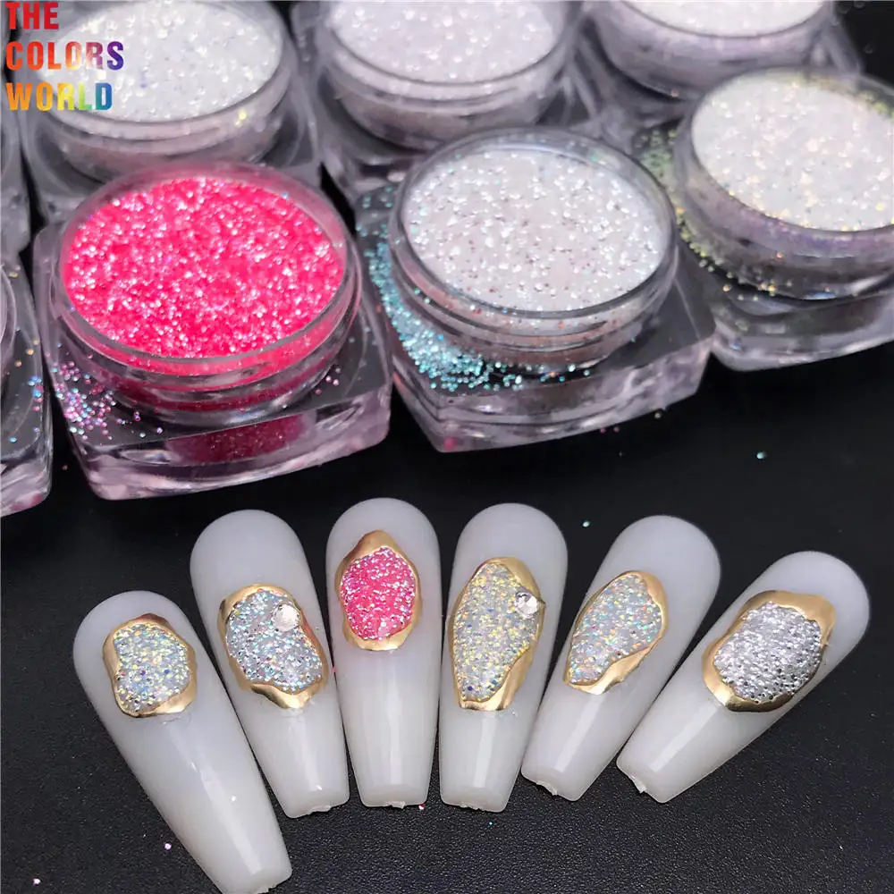 TCT-898 Iridescent Rainbow Pearl Color Sparkly Fine Glitter Powder Pigment Dust For Nail Arts Crafts Rainbow Body Glitter Tattoo