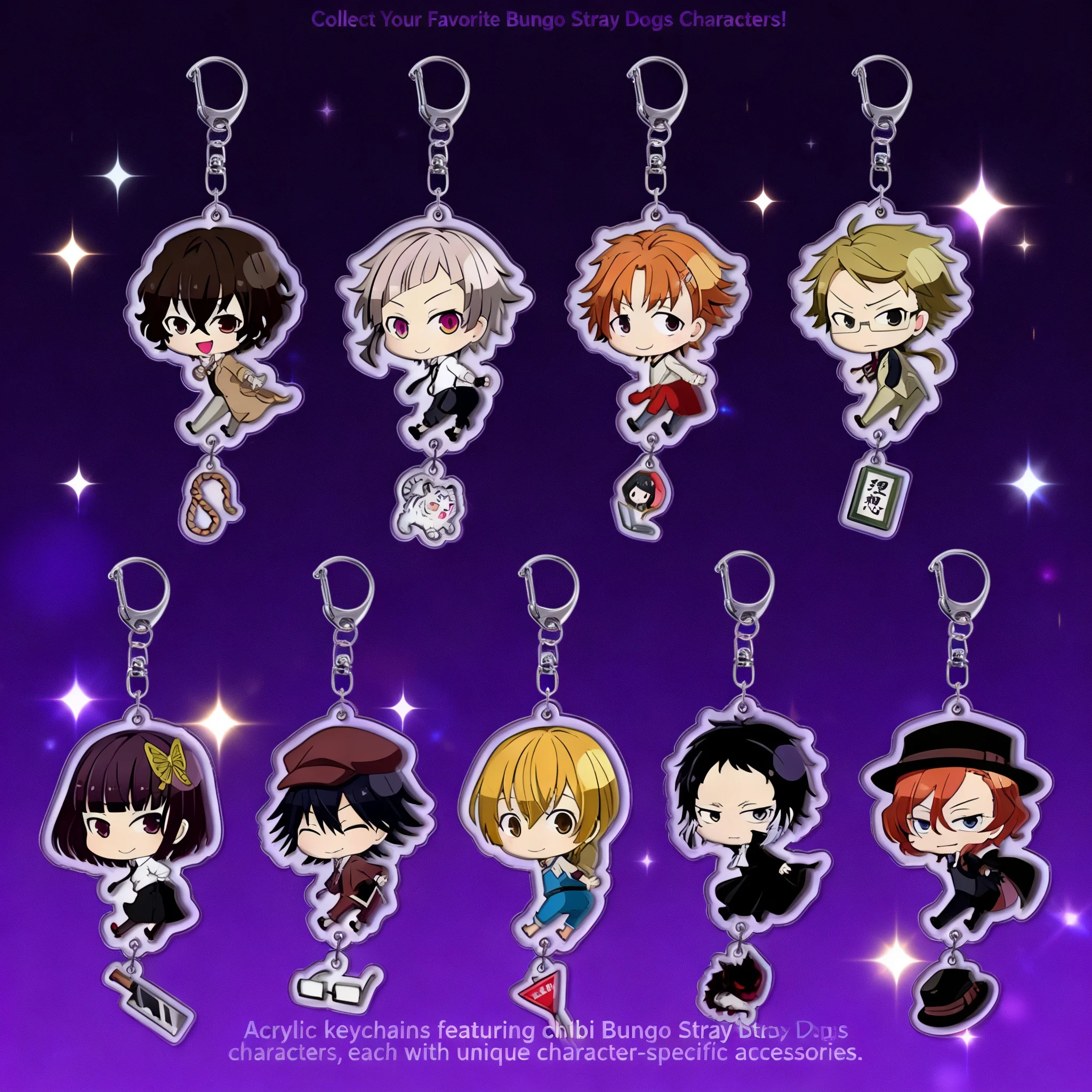 Llavero de anime de acrílico Bungou Stray Dogs Nakajima Atsushi, mercancía de anime, listo para enviar al por mayor a nivel internacional