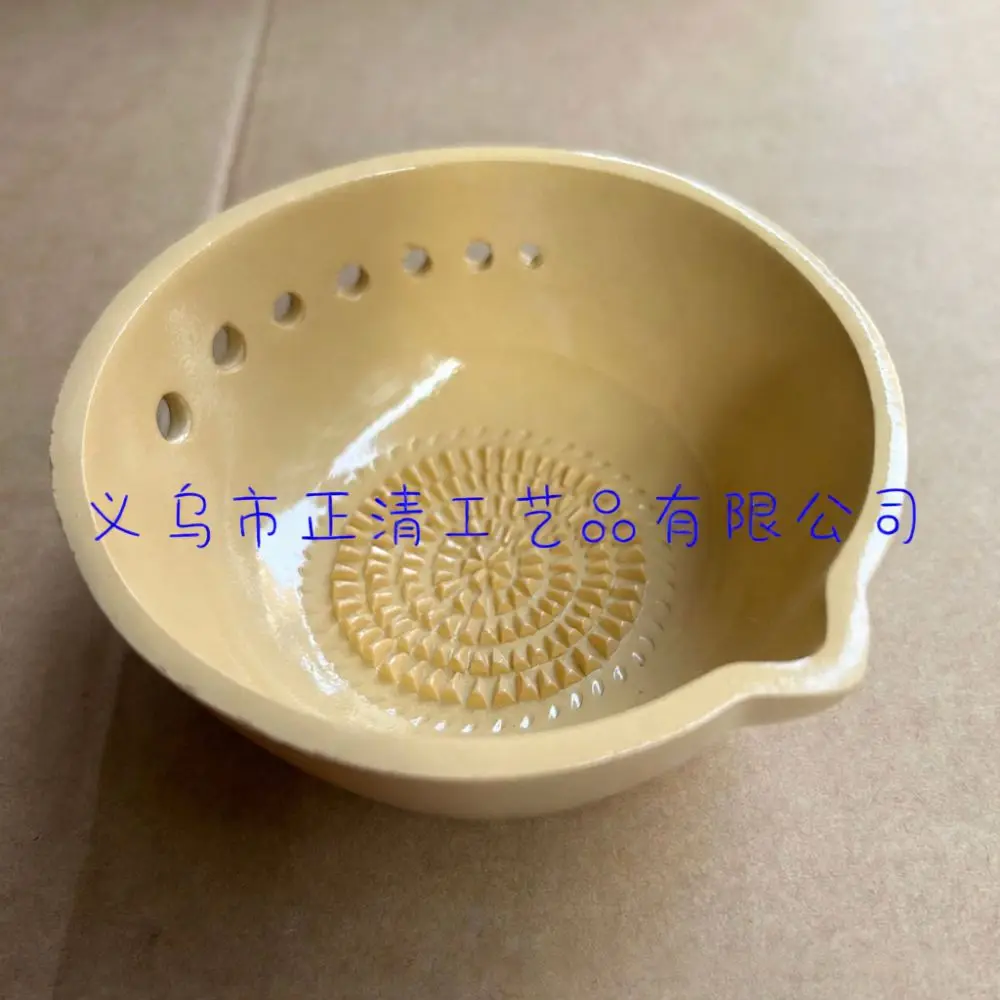 Manual Garlic Grater Bowl Herb Masher Kitchen Tool Handmade Grinding Dish For Fresh Spice Ginger Chopper Food Processor