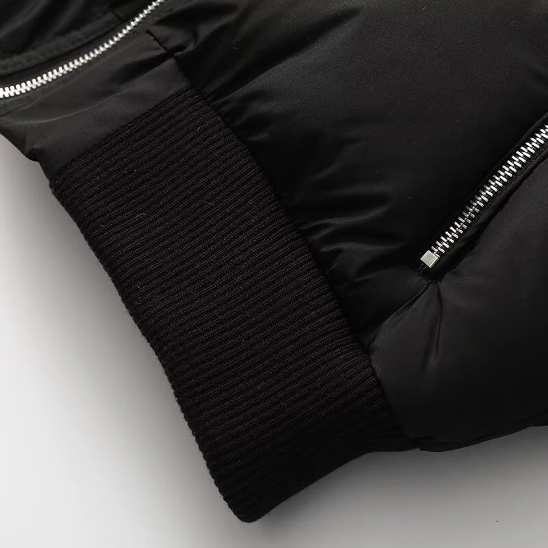 KEYANKETIAN Winter New Women's Collar Zipper Decoration Thread Splicing Slim Fit Cotton Jacket Women Short Jacket