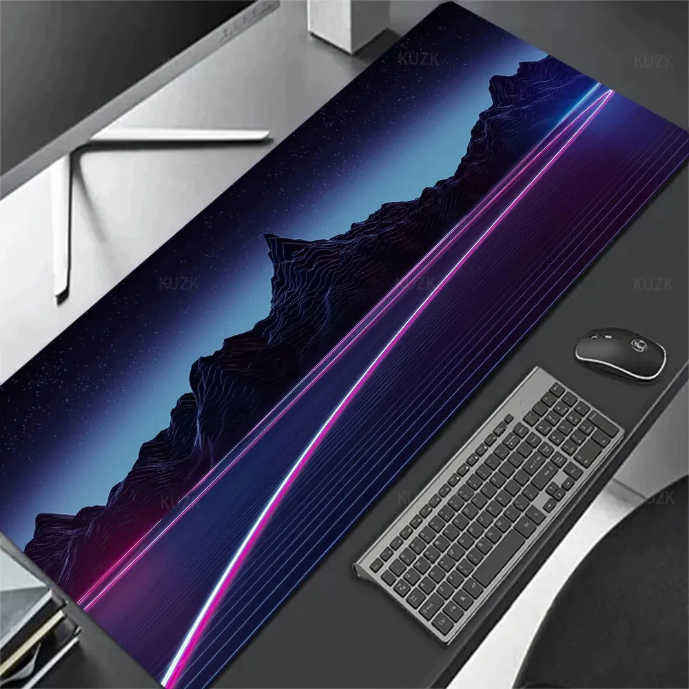 Imagem -03 - Cyberpunk Neon City Gaming Mouse Pad Anime Gamer Desk Mat Grande Superfície de Mesa do Computador Teclado Acessórios de Mesa xl