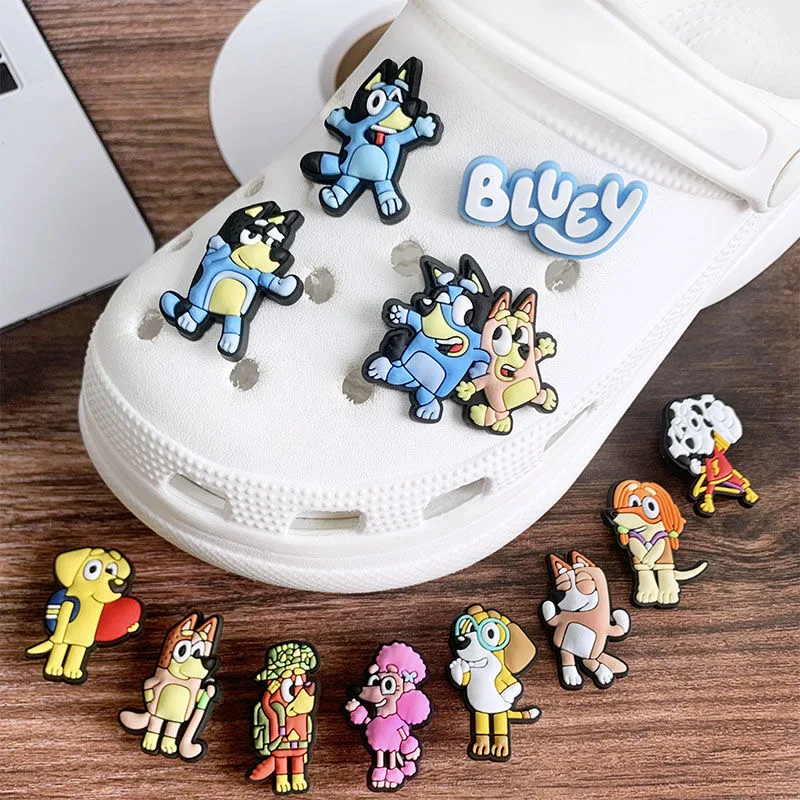 30 stücke Neue Bluey Sammlung Schuh Charms Für Crocs Diy Schuh Dekorationen Zubehör Für Sandalen Schmücken Junge Mädchen Geburtstag Geschenke