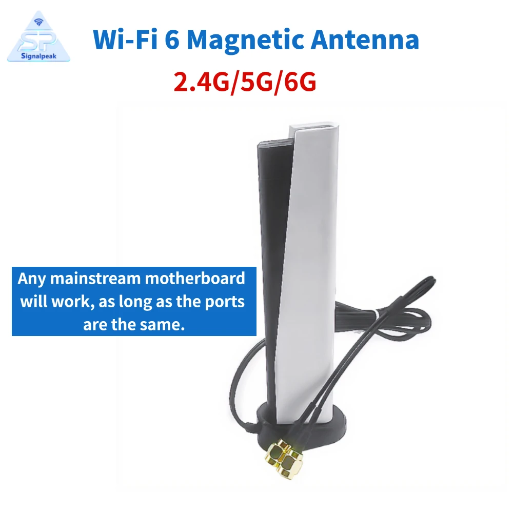 2.4G 5G 6G Wi-Fi 6 Wireless Card Magnetic Antenna AORUS PRO AX B650 B590 Z790 MASTER B760 TRX50AERO Z690I X570S Z590 RP-SMA Male