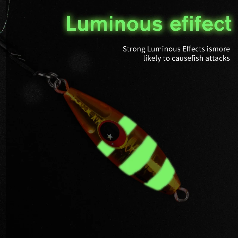 Acier salée 20g 30g 40g 60g 80g appât de plomb d'abeille gabarit lumineux gabarits métalliques lents leurre de gabarits