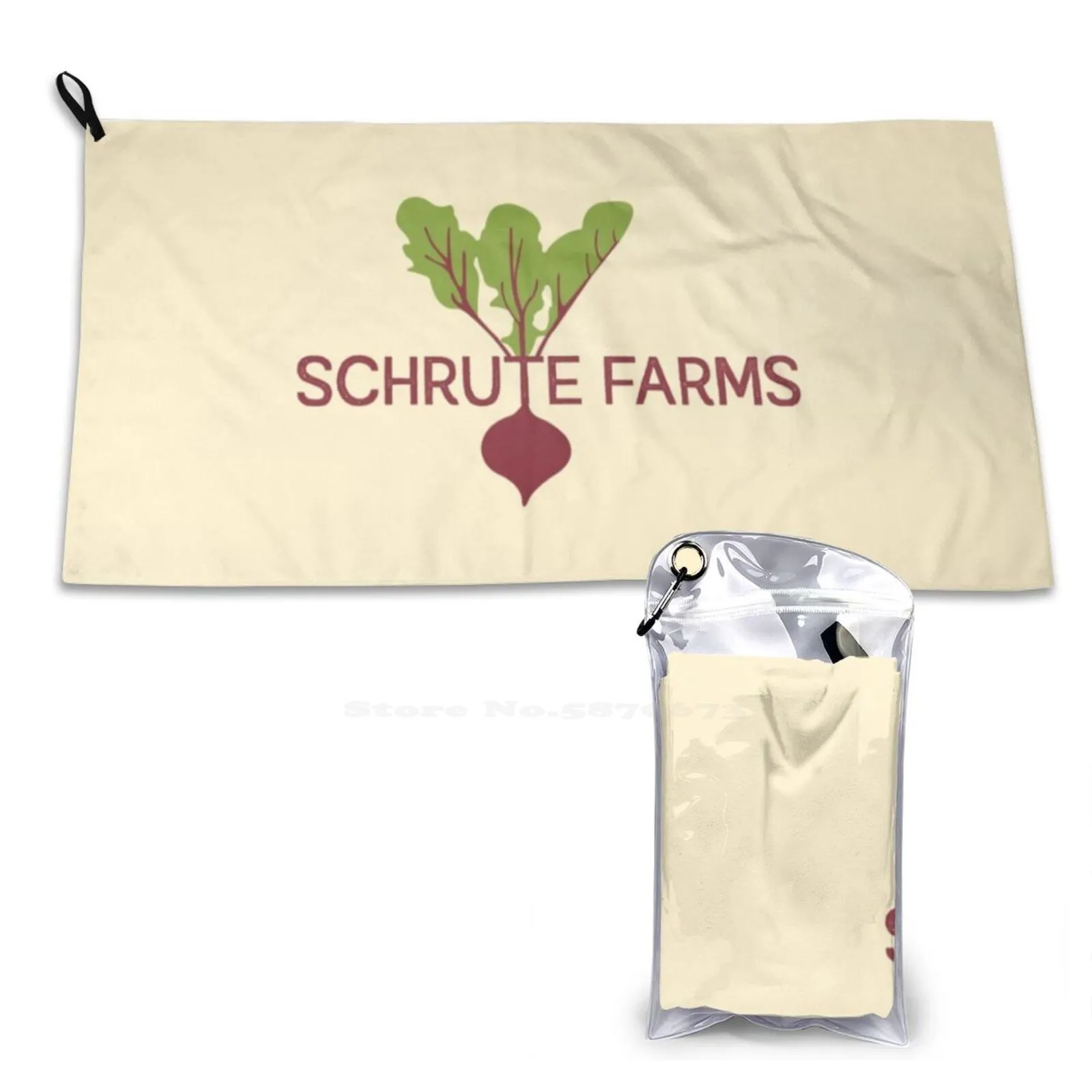 Schrute Farms Soft Towel Quick Dry Beach Towel The Office Dwight Michael Dunder Mifflin Shcrute Beets Farm