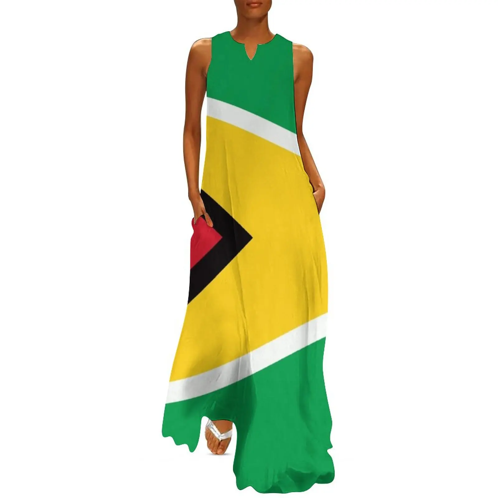 

Guyana Flag Long Dress Women dresses summer women's summer dress 2025 sexy short dresses daring Dress for girls