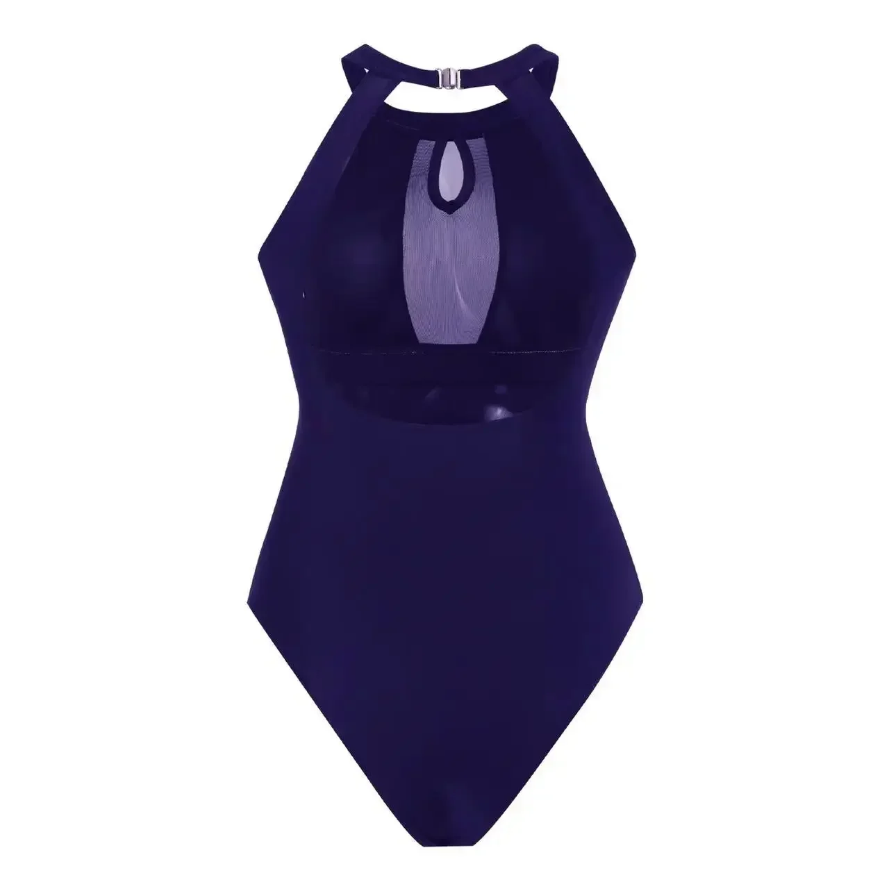 2025 Conjunto de traje de baño de una pieza, traje de baño de moda de Color sólido con diseño de flores, traje de baño para mujer, Bikini de retales, traje de baño