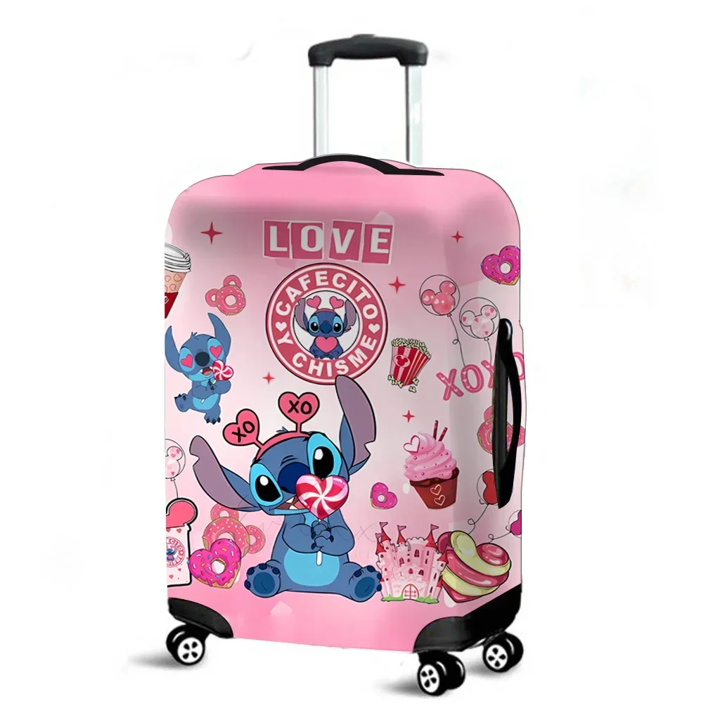 Disney Anime Stitch Luggage Protective Cover Zipper Suit for 18-20 Inch Bags Suitcase Covers Trolley Cover Travel Accessories