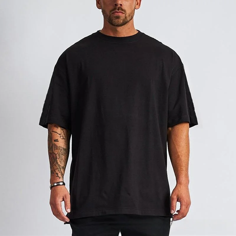 

SVE Loose Men's T-irt Pure oulder Home Use Protective Clothing Comfortable Breathable Soft Material Men's Faion Top
