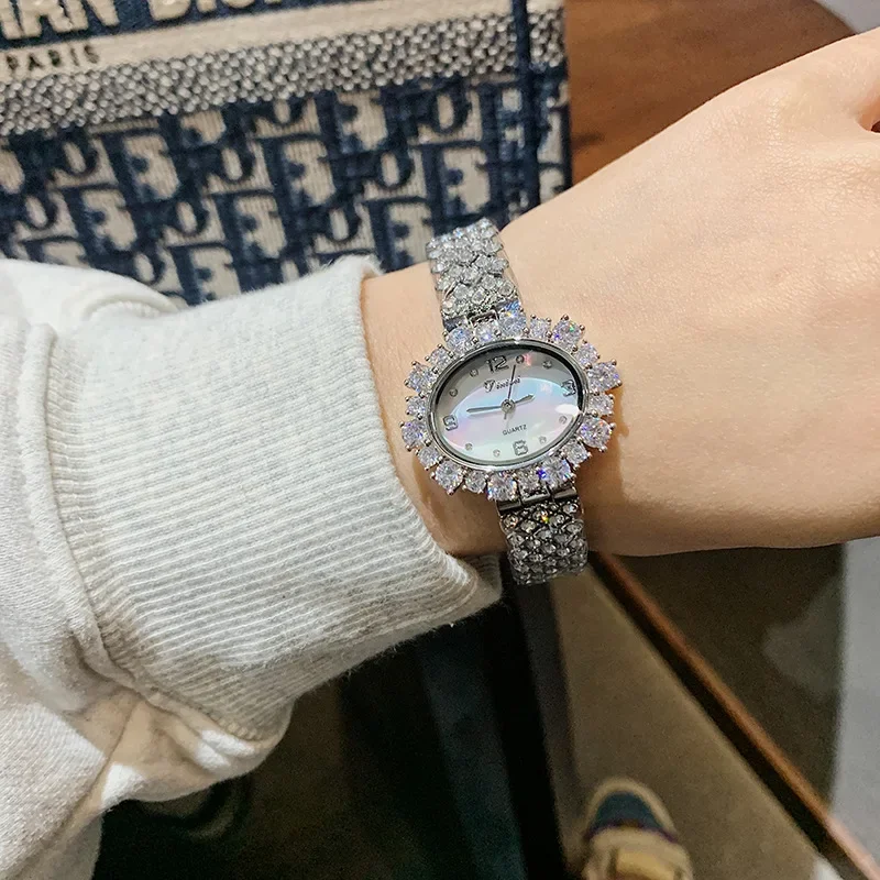 Sparkly Garland Zircons Wrist watches for Women Big Square Crystals Bracelets Watches Elegant Luxury Jewelry Quartz Watch