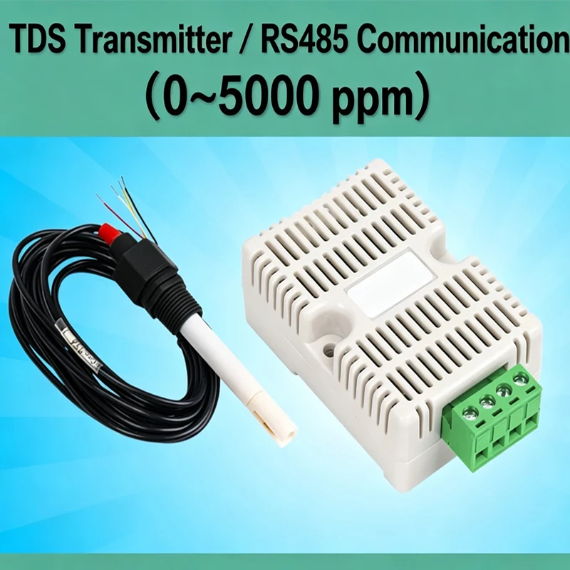 Industrial Water TDS Transmitter 5000ppm 10000ppm RS485 Output Conductivity Monitor for RO System EDI Process Water Treatment