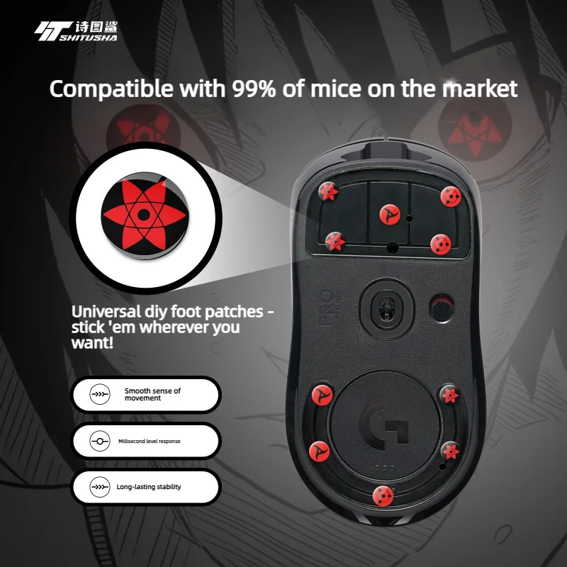 Mouse Feet Skates Pad Sticker 6mm New Universal Glass Small Dots Smooth Wear Resistance Noise Reduction Super Life