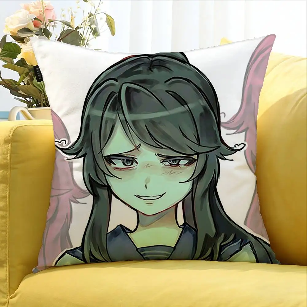 Ayano Aishi Y-Yandere Simulator  Various Sizes Square Pillow Case For Car Home Bedchamber Decor