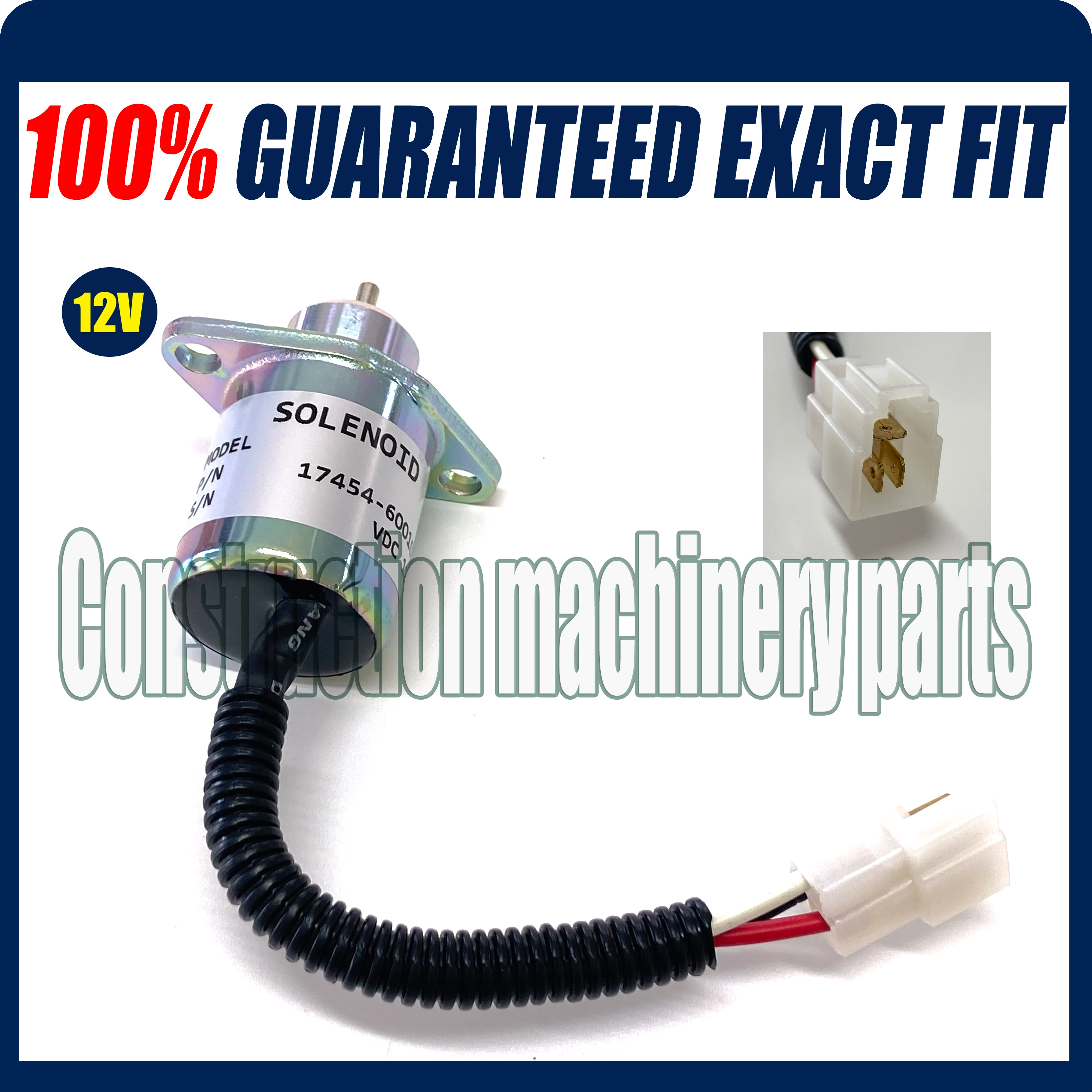 17594-6001-4 17454-60010 1503ES-12A5UC5S SA-4569-T 12V Stop Solenoid Valve For Kubota 05 series D905 V1505