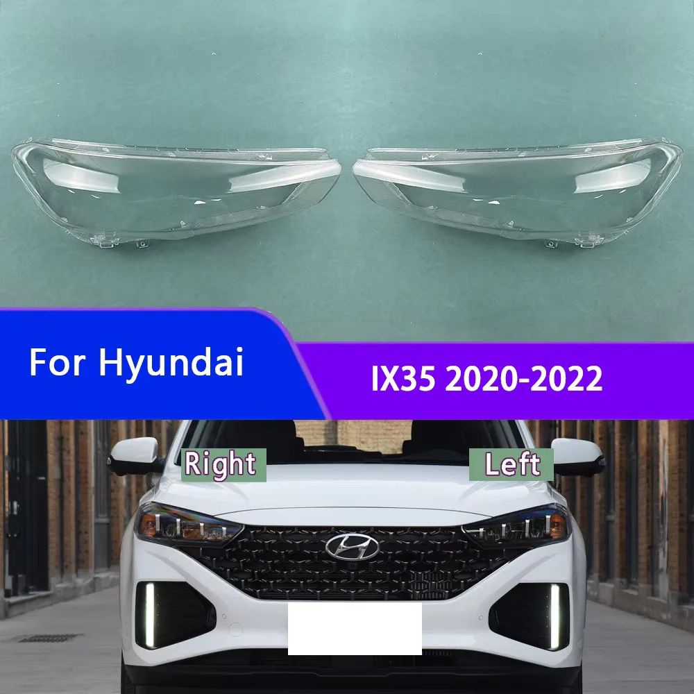 

For Hyundai IX35 2020 2021 2022 Front Headlight Cover Transparent Mask Headlamp Lamp Shell Replace Original Lampshade Plexiglass