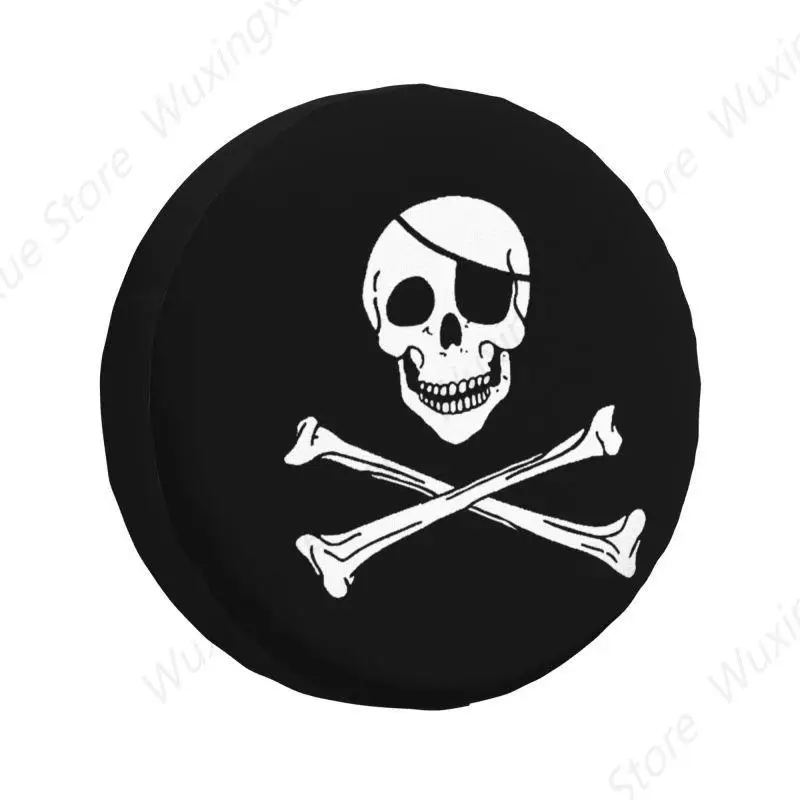 

Pirate Flag Jolly Roger Skull Crossbones Spare Tire Cover for Suzuki Mitsubish SUV RV Trailer Car Wheel Protectors Accessories