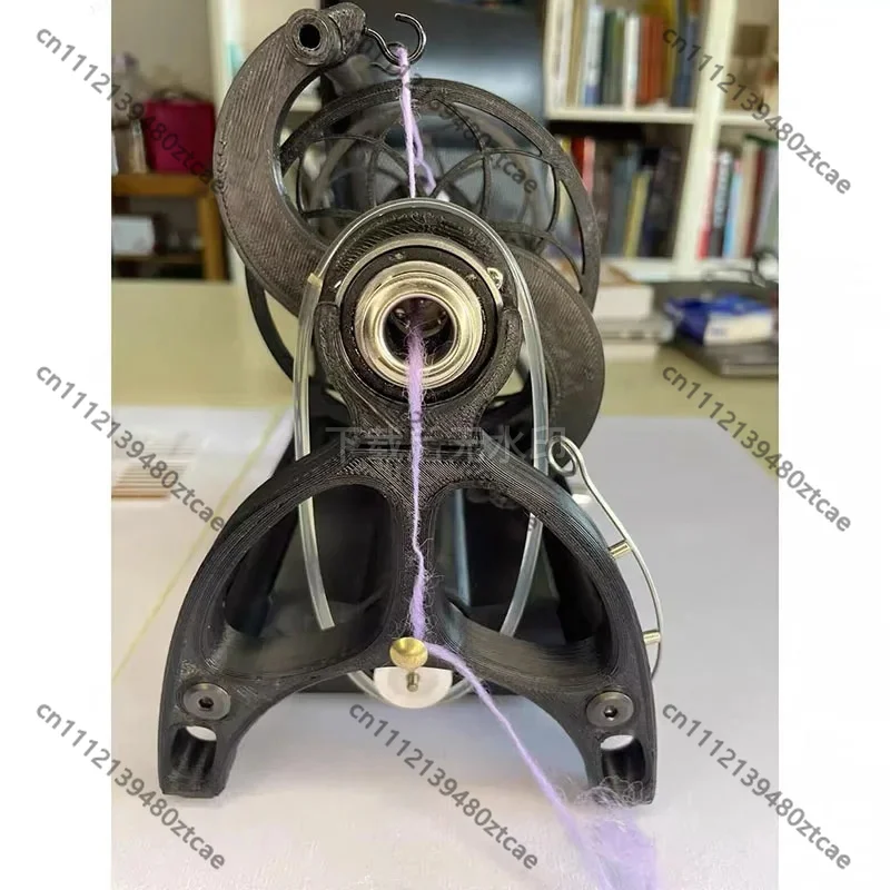 12V Adjustable Speed Display Mini Electric Spinning Wheel Wool Fiber Cotton Yarn Twisting Machine