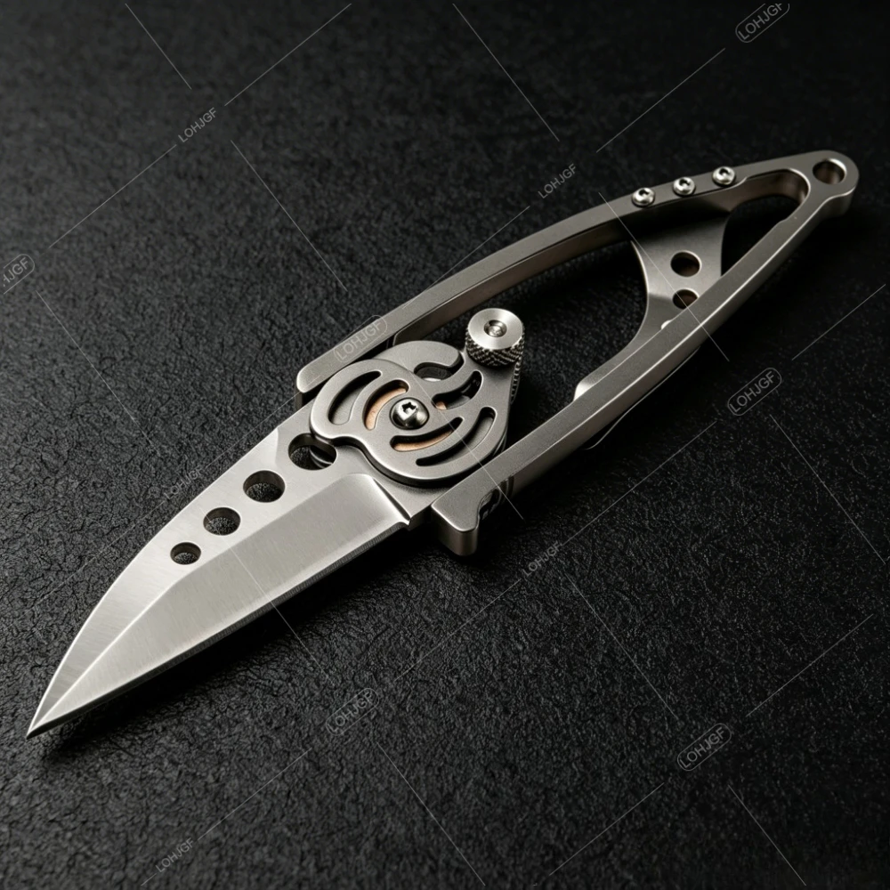 5102 Plain Edge Snap Lock Folding Knife Portable Camping Tool Mini Outdoor Pocket Fishing Knives
